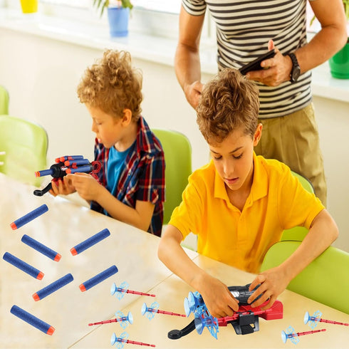 Spider Gloves Man Web Shooter Toy, Spider Kids Plastic Superhero Launcher Glove Hero Movie Launcher with Wrist Toy Set Funny Decorate Children Edu...